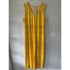 LulaRoe 3XL Dani Long Maxi Dress NWT Yellow Orange LR2